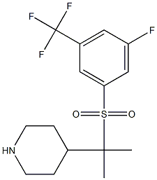 4-(2-(3-fluoro-5-(trifluoroMethyl)phenylsulfonyl)propan-2-yl)piperidine,1245784-26-2,结构式
