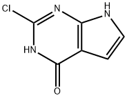 2-氯-3,7-二氢-4H-吡咯并[2,3-D]嘧啶-4-酮,1245811-22-6,结构式