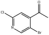 1-(5-溴-2-氯吡啶-4-基)乙烷-1-酮, 1245915-91-6, 结构式