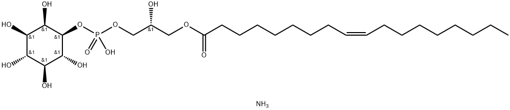 1-oleoyl-2-hydroxy-sn-glycero-3-phospho-(1'-Myo-inositol) (aMMoniuM salt) Struktur