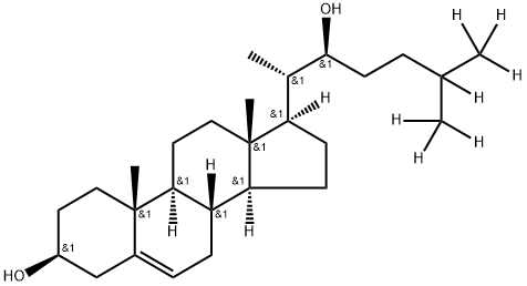 CHOLEST-5-ENE-3,22(S)-DIOL-D7;22(S)-HYDROXYCHOLESTEROL-D7, 1246302-91-9, 结构式