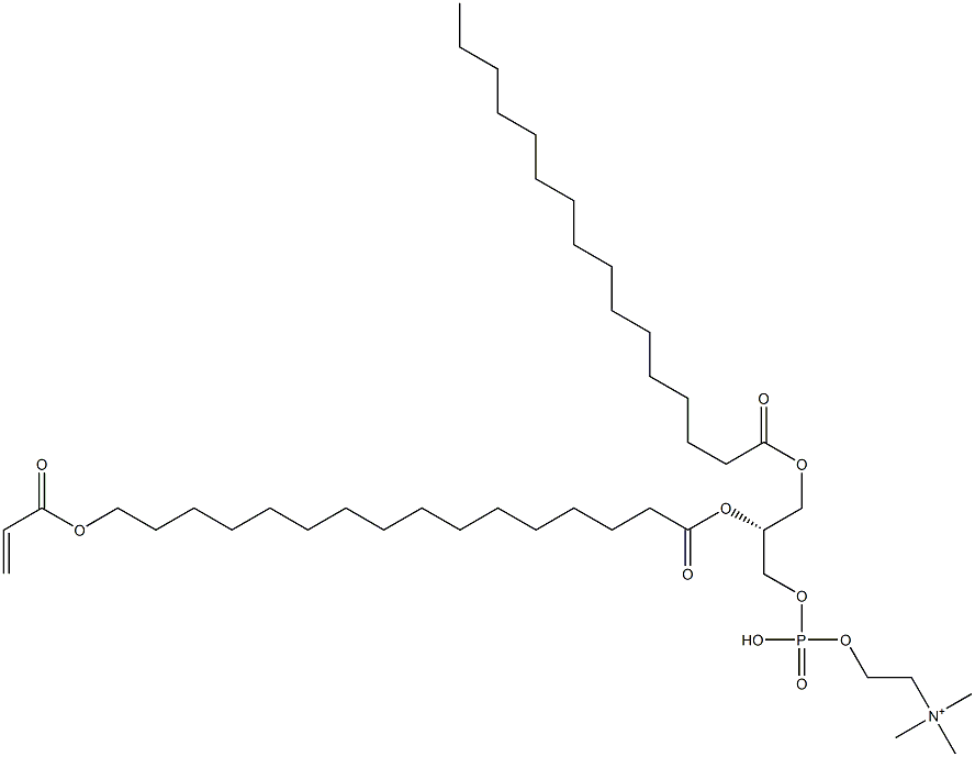 1-palMitoyl-2-[16-(acryloyloxy)palMitoyl]-sn-glycero-3-phosphorylcholine 化学構造式