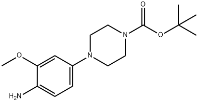 4-(4-アミノ-3-メトキシフェニル)ピペラジン-1-カルボン酸TERT-ブチル 化学構造式