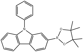 9-苯基咔唑-2-硼酸频哪醇酯 结构式