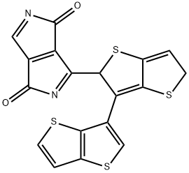3,6-二(噻吩并[3,2,B]噻吩-2-基)吡咯并[3,4-C]吡咯-1,4(2H,5H)-二酮,1246679-11-7,结构式