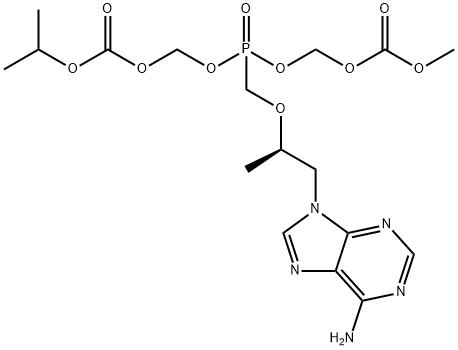 (((((1-(6-aMino-9H-purin-9-yl)propan-2-yl)oxy)Methyl)phosphoryl)bis(oxy))bis(Methylene) isopropyl Methyl dicarbonate Struktur