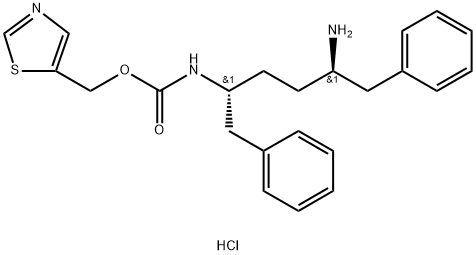 thiazol-5-ylMethyl (2R,5R)-5-aMino-1,6-diphenylhexan-2-ylcarbaMate hydrochloride Structure