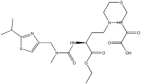 (S)-Ethyl-2-(3-((2-isopropylthiazol-4-yl)Methyl)-3-Methylureido)-4-Morpholinobutanoate oxalate Struktur