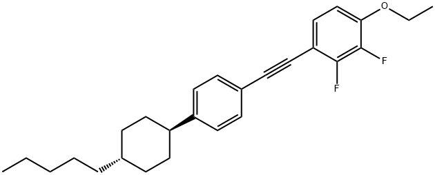 1-乙氧基-2,3-二氟-4-[[4-(反式-4-戊基环己基)苯基]乙炔基]苯,124770-59-8,结构式