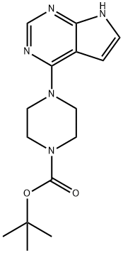 tert-Butyl 4-(7H-pyrrolo[2,3-d]pyriMidin-4-yl)piperazine-1-carboxylate,1248587-70-3,结构式