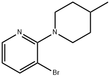 3-ブロモ-2-(4-メチルピペリジン-1-イル)ピリジン 化学構造式