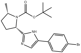 (2S,5S)-tert-butyl 2-(5-(4-broMophenyl)-1H-iMidazol-2-yl)-5-Methylpyrrolidine-1-carboxylate Structure