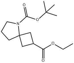 5-O-TERT-BUTYL 2-O-ETHYL 5-AZASPIRO[3.4]OCTANE-2,5-DICARBOXYLATE 结构式