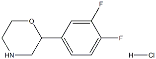 2-(3,4-ジフルオロフェニル)モルホリン塩酸塩 化学構造式