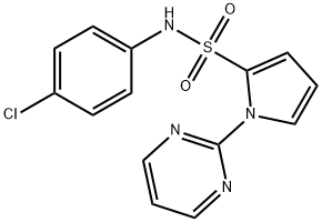 N-(4-chlorophenyl)-1-(pyriMidin-2-yl)-1H-pyrrole-2-sulfonaMide Struktur