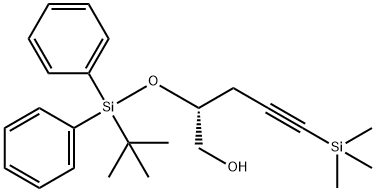 (2R)-2-[[(1,1-DiMethylethyl)diphenylsilyl]oxy]-5-(triMethylsilyl)-4-pentyn-1-ol, 1251537-18-4, 结构式