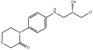 4-[4-[[(2S)-3-氯-2-羟基丙基]氨基]苯基]-3-吗啉酮, 1252018-21-5, 结构式