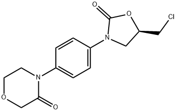 (R)-4-(4-(5-氯甲基)-2-氧代-3-恶唑烷基)苯基)-3-吗啉酮,1252018-28-2,结构式