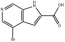 4-ブロモ-1H-ピロロ[2,3-C]ピリジン-2-カルボン酸 化学構造式