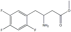 3-アミノ-4-(2,4,5-トリフルオロフェニル)ブタン酸メチル 化学構造式