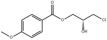 4-メトキシ安息香酸(R)-3-クロロ-2-ヒドロキシプロピル 化学構造式