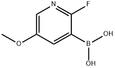(2-Fluoro-5-Methoxypyridin-3-yl)boronic acid 化学構造式
