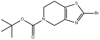 tert-Butyl 2-broMo-6,7-dihydrothiazolo[4,5-c]pyridine-5(4H)-carboxylate Struktur