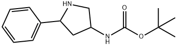 tert-butyl 5-phenylpyrrolidin-3-ylcarbamate Structure