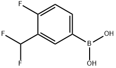 (3-(二氟甲基)-4-氟苯基)硼酸,1254118-35-8,结构式