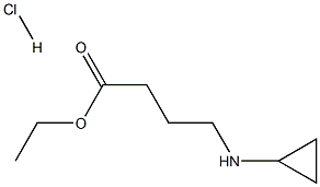 4-环丙基氨基丁酸乙酯盐酸盐, 1255099-18-3, 结构式