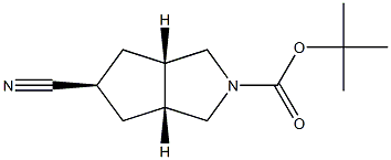 TERT-BUTYL (3AR,5S,6AS)-5-CYANOHEXAHYDROCYCLOPENTA[C]-PYRROLE-2(1H)-CARBOXYLATE,1256039-44-7,结构式