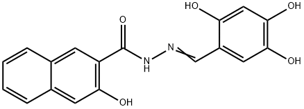 2-Naphthalenecarboxylic acid, 3-hydroxy-, 2-[(2,4,5-trihydroxyphenyl)Methylene]hydrazide Struktur