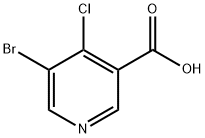 5-ブロモ-4-クロロニコチン酸 化学構造式