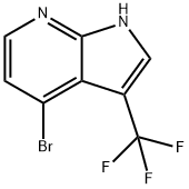 4-broMo-3-(trifluoroMethyl)-1H-pyrrolo[2,3-b]pyridine 结构式