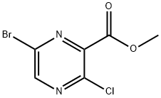 6-溴-3-氯-2-吡嗪甲酸甲酯, 1256921-67-1, 结构式