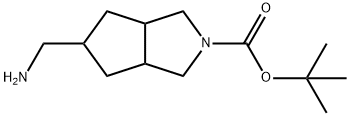 5-(AMinoMethyl)hexahydrocyclopenta[c]pyrrole-2(1H)-carboxylic acid 1,1-diMethylethyl ester, 1256958-47-0, 结构式