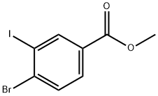 4-溴-3-碘苯甲酸甲酯 结构式