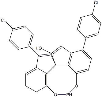 (11aS)-10,11,12,13-Tetrahydro-5-hydroxy-3,7-bis(4-chlorophenyl)-diindeno[7,1-de:1',7'-fg][1,3,2]dioxaphosphocin-5-oxide Struktur