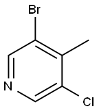 3-溴-5-氯-4-甲基吡啶, 1260010-08-9, 结构式