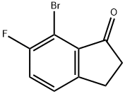 7-溴-6-氟-2,3-二氢-1H-茚-1-酮, 1260011-83-3, 结构式