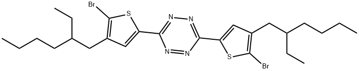 3,6-双(5-溴-4-(2-乙基己基)噻吩基)-1,2,4,5-四嗪 结构式