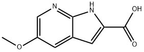 5-Methoxy-7-azaindole-2-carboxylic acid, 1260381-31-4, 结构式