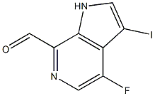 4-Fluoro-3-iodo-6-azaindole-7-carboxaldehyde Structure