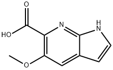5-Methoxy-7-azaindole-6-carboxylic acid 化学構造式