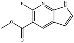 6-Fluoro-7-azaindole-5-carboxylic acid Methyl ester, 1260384-52-8, 结构式