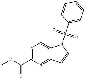 1-(苯磺酰基)-1H-吡咯并[3,2-B]吡啶-5-羧酸甲酯, 1260385-00-9, 结构式