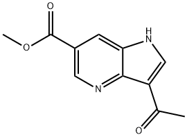 3-Acetyl-4-azaindole-6-carboxylic acid Methyl ester Structure