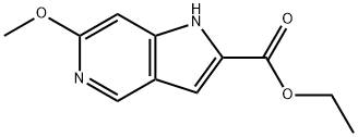 6-Methoxy-5-azaindole-2-carboxylic acid ethyl ester Struktur