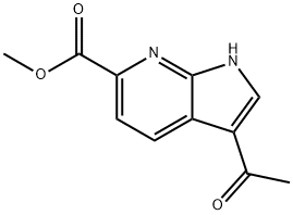3-Acetyl-7-azaindole-6-carboxylic acid Methyl ester Structure