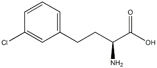 (S)-2-氨基-4-(3-氯苯基)丁酸 结构式
